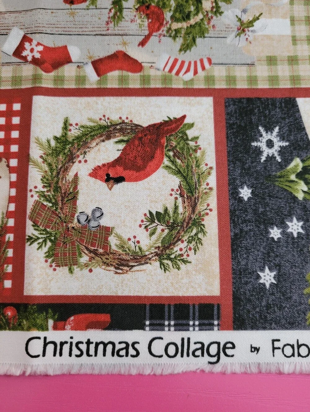 Christmas Collage By Fabric Editions Inc.  Sewing Fabric (1057)